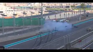 BIG CRASH - Michael Jensen and Memo Gidley in Abu Dhabi - Asian Le Mans Serie