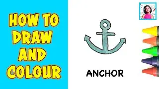 How to draw and colour A for Anchor Step by Step instructions by Icy