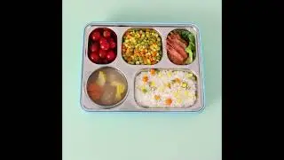 Bento Boxes School 3 Compartment Leakproof Portable Heated Stainless Steel Lunch Box