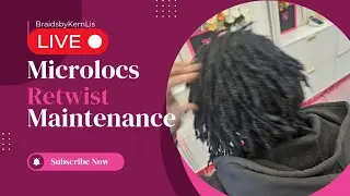 Live Microlocs Retwist on Natural 4c Hair