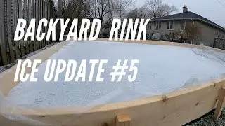 Backyard Rink Ice Update || Top Crust Frozen with Void Underneath