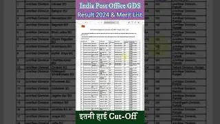India Post GDS Result & 1st Merit List 2024 out #gdsresult #short #trending