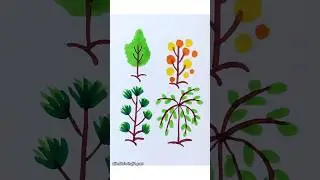 How to draw trees easily step by step / Beautiful tree drawing tutorial #drawingtutorial #tree #art