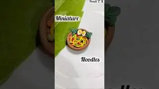 Miniature Noodles Made With Clay #claycrafts #diy #shorts #ytshorts #claynoodles #tinyfood