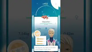 Getting Lucky with shiny clauncher in Pokemon go!