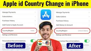 📱 Apple id Country Change in iPhone | How To Change Country Region in App Store | iOS & iPhone