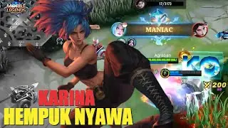 Karina Emblem Jungler | Maniac Gameplay - Mobile Legends 2022