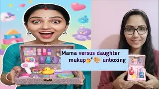 Mini Kids Makeup Box Unboxing 💄😂 | Funny Toy Makeup Set Review Hindi