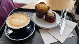Train Station Coffee Shop Sounds for Sleep and Study with Jazz in 4K.