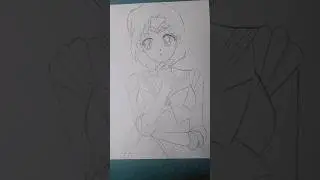 drawing sailor mercury sketch ✨️ #shorts #sailormercury #sailormoon #animedrawing