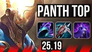 PANTHEON vs DARIUS (TOP) | 6 solo kills, 45k DMG | EUNE Grandmaster | 25.19
