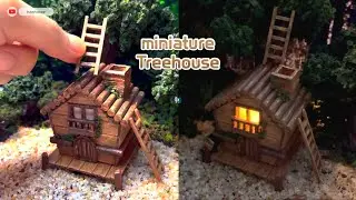 [full video] miniature tiny Tree house🪵Wooden House🌳