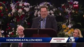 Ofc. Stephen Carr's uncle speaks at Fayetteville funeral