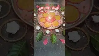 Diy last minute simple diwali decoration ideas at home /Thali rangoli design #diwalidecor #diwali#yt