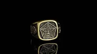 Knight Templar Masonic Signet Ring