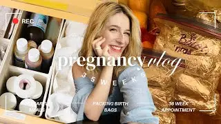 PACK WITH ME FOR LABOR & DELIVERY! ✨🏥 35 Week Pregnancy Vlog, Postpartum Meal Prep & Appointment