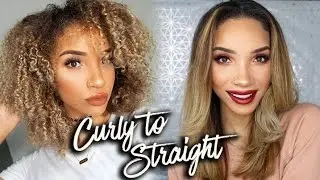 How to Straighten Curly Hair FAST! + How I'm Growing My Hair Out!