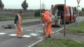 Duurzame wegmarkeringen | Thermoplastische harsmassa | Griekspoor