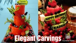 How to carve names on the watermelon skin very easy!