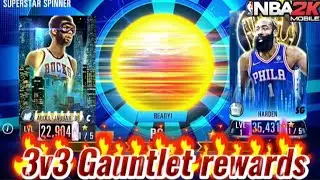Superstar spinner pack opening🤩 | Claiming 3v3 gauntlet rewards | nba 2k mobile