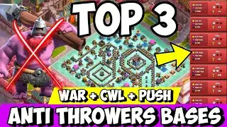 🔥 TOP 3 TH18 Anti-Throwers Bases 2026 | UNBREAKABLE Defense | Anti 3 Star Legend & War