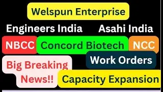 Asahi India | Engineers India | NBCC | NCC | Welspun Enterprise | Concord Bio | Share Market Latest