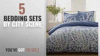 Top 10 City Scene Bedding Sets [2018]: City Scene, Branches Collection, French Blue Duvet Set,