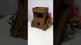 Miniature mud house with tree decor 🏡 | Mitti kala