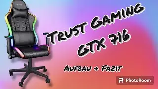 Trust Gaming GXT 716 Rizza Gaming Stuhl / RGB LED-Beleuchtung, 350 Farben & Effekten
