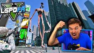 GIANT Siren Head attacked Liberty City! (LSPDFR GTA 5 Police Mod) #GTA5LSPDFR