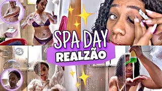Tava precisando muito 🥵 SPA DAY CASEIRO COMPLETO✨🧖🏾‍♀️💅🏽👩🏾‍🦱 cabelo ~ unha ~ skin care