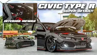 REVIEW MOD BUSSID HONDA CIVIC TYPE R INTERIOR MEWAH & SUPER DETAIL (ADA MODE CEPER!!)