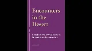 Homily Encounters in the Desert