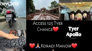 🩷Access 125 Tyer Change || Koradi Mandir||Apollo Tyers || #nagpur #nagpuri #temple #apollo #viral