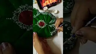 Painting kolka design on a artificial pan pata 🎨🖌️ #subscribe #panpata #shorts #shortsvideo #reels