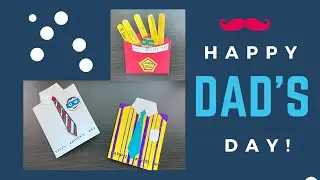 2 Handmade Father's Day Cards - Shirt and French Fry Card - Last-minute ideas Father's Day Gift