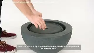 XBrand Instructional Video - Modern Sphere Stone Textured Water Fountain w/LED - LO-3542 Series