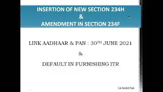 INSERTION OF NEW SECTION 234H & AMENDMENT IN SECTION 234F