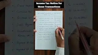 Income Tax Notice if you do these Transactions #shorts