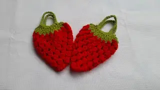 🍓 DIY Strawberry Crochet Tutorial 🍓 | Step-by-Step Handmade Design for Beginners 💚❤️#diy