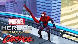 Marvel Heroes Omega CARNAGE Spider-Carnage Costume Test Center Gameplay and Overview