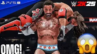 WWE 2K25 - AJ Styles vs. CM Punk (c) - World Heavyweight Championship Match at RAW | PS5 Pro [4K60]