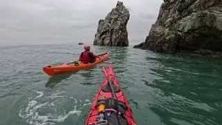 Kayaking Ireland's Eye, Dublin on a Sunny Winter day