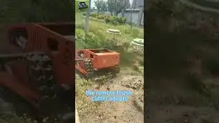 Buy single-cylinder four-stroke commercial one-button start remote mower on tracks on Alibaba