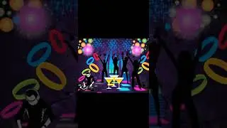 Everyone on the dancefloor dancing to the hip hop beat with the DJ turning table.