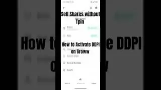 How to Activate DDPI on Groww || sell shares without Tpin part-1