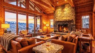 Cozy Winter Sleep Jazz ❄️ Fireplace Ambiance & Smooth Winter Jazz