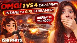 Girl Streamer Shocked 😳 Car Spray | BGMI Clutch