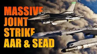 F-16 Massive Coordinated Joint Strike | DCS | Arctic Thunder | Kola map | Amazing Graphics