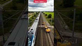 Train vs JCB | Real Accident or Drama? | Short Viral Clip #shortvideo